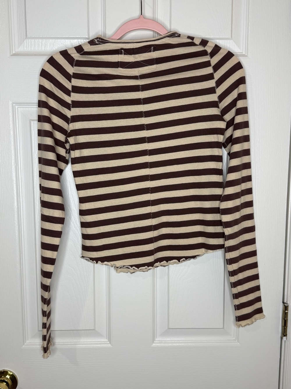 NWOT Free People We The Free Be My Baby Striped Long-Sleeve Tee XS - Picture 5 of 5